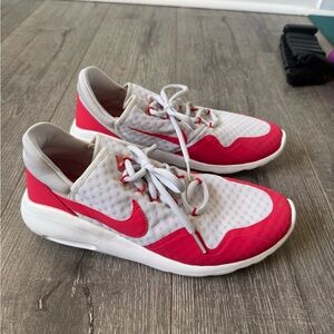 Nike Air Casual Sneakers – White & Red – Women’s